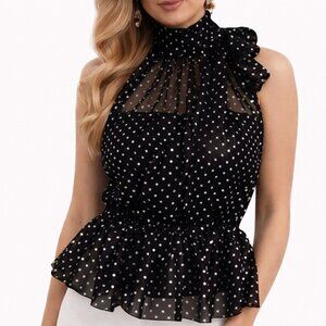 VENUS Black & Gold Sparkly Top